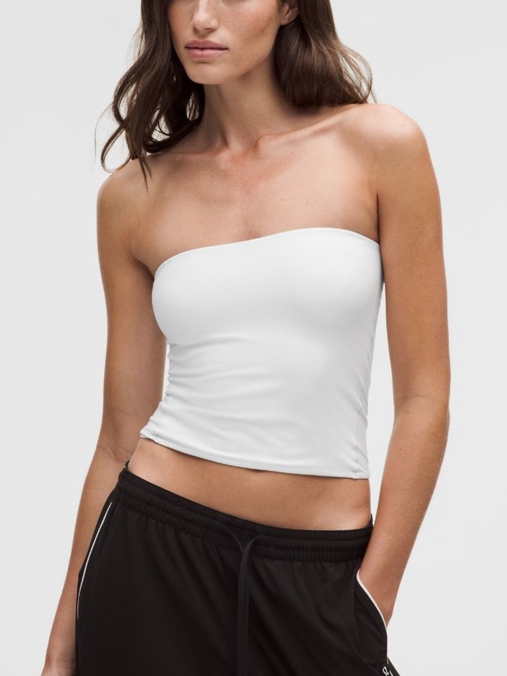 Lululemon / Wundermost Ultra-Soft Nulu Tube Top / white / medium